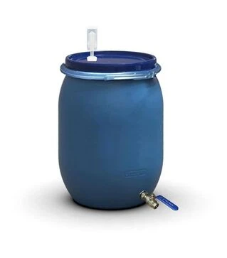 Бочка для бродіння Litolan 130 л, з гідрозатвором та краном 1/2" з нержавіючої сталі (27644М)