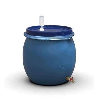 Бочка для бродіння Litolan 150 л, з гідрозатвором та латунним краном 1/2" (276121М)