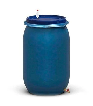 Бочка для бродіння Litolan 210 л, з гідрозатвором та латунним краном 1/2" (2762111М)