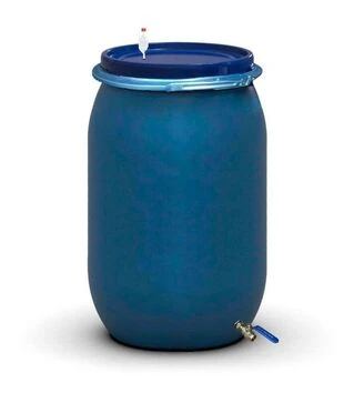 Бочка для бродіння Litolan 210 л, з гідрозатвором та краном 1/2" з нержавіючої сталі (2762112М)