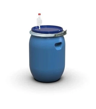 Бочка для бродіння Litolan 55 л, з металевим хомутом та S-подібним клапаном (29651М)