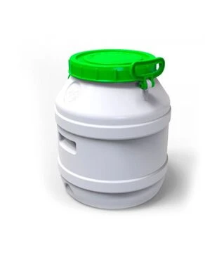 Бидон пищевой Европласт 45 л, с зеленой крышкой (17331)