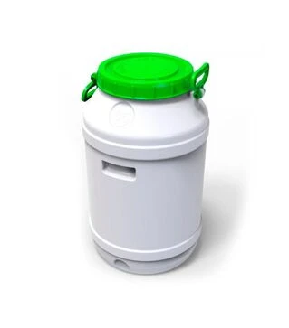 Бидон пищевой Европласт 65 л, с зеленой крышкой (17258)