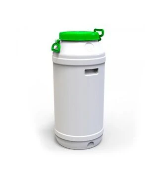 Бидон пищевой Европласт 75 л, с зеленой крышкой (17242)