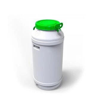 Бидон пищевой Европласт 75 л, с зеленой крышкой (17242)