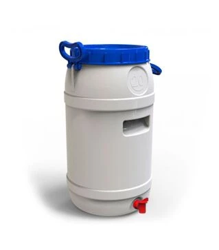 Бідон харчовий Європласт 20 л, з ручками і пластиковим краном (249722)