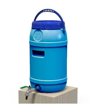 Бидон пищевой Litolan 20 л, с латунным краном и дужкой, 100% защита от УФ (43357)