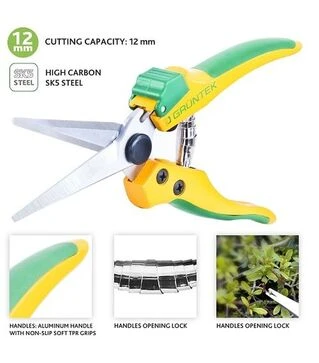 Секатор GRUNTEK Colibri Long, 12 мм (295170200)