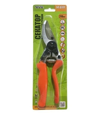 Секатор MASTERTOOL 215 мм, с поворотной ручкой (14-6111)