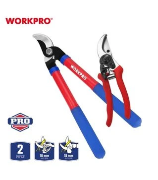 Набір садових інструментів WORKPRO: сучкоріз 380 мм + секатор 200 мм (WP204500)