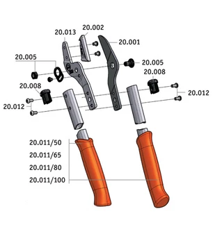 Сучкорез LOWE 20.100 с наковальней &Oslash;45 мм, 100 см