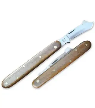 Нож прививочный TINA 160 мм, с отделителем коры, для левшей (641/10L)