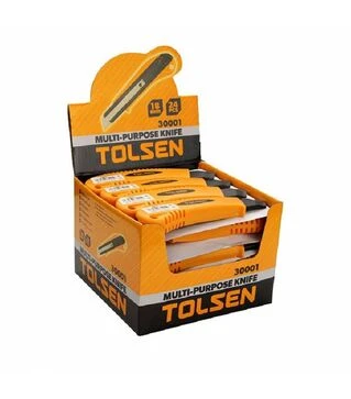Ніж сегментний Tolsen 18 мм, пластик, металева направляюча (30001)