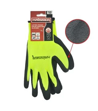 Рукавички HAISSER 211428 з латексним спіненим покриттям (129656)