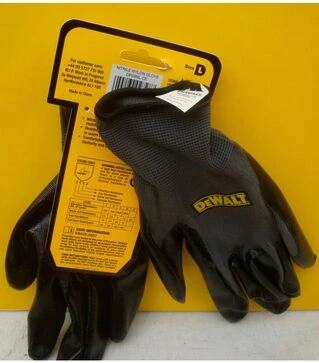 Рукавички DeWalt нейлонові з покриттям нітрилом, розмір L/9 (DPG66L)