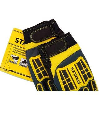 Рукавички Stanley з додатковими накладками та із захистом від удару, розмір L/9, (SY820L)