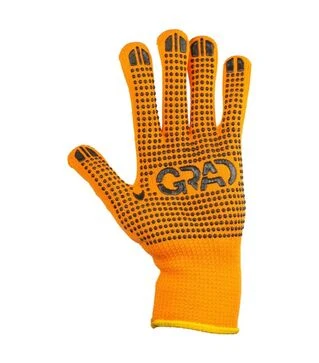 Перчатки трикотажные Grad, утепленные с точечным ПВХ покрытием, размер 10, 12 пар (9442375)