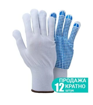 Рукавички трикотажні Sigma з точковим ПВХ покриттям, розмір 8, 12 пар (9442411)