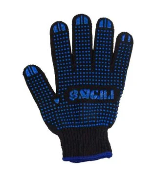 Перчатки трикотажные Sigma Оптима с точечным ПВХ покрытием, размер 10, 12 пар (9442531)