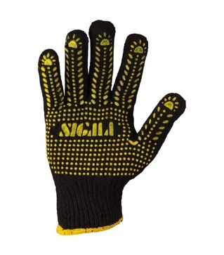 Рукавички трикотажні Sigma Універсал з точковим ПВХ покриттям, розмір 10, 12 пар (9442651)