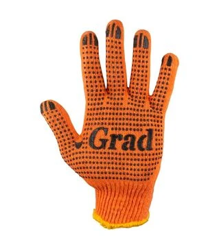 Перчатки трикотажные Grad Лайт с точечным ПВХ покрытием, размер 10, 12 пар (9442775)