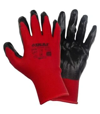 Рукавички трикотажні Sigma з частковим нітриловим покриттям, розмір 10, 12 пар (9443471)