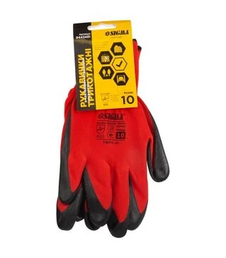 Рукавички трикотажні Sigma з частковим нітриловим покриттям, розмір 10 (9443481)