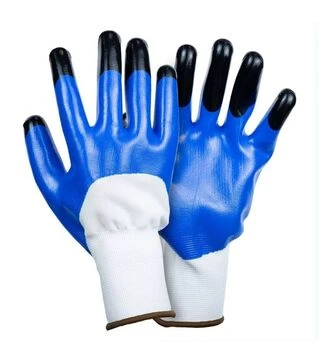 Перчатки трикотажные Sigma усиленные пальцы с частичным нитриловым покрытием, размер 9 (9443631)