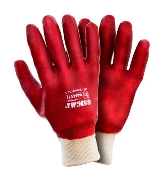 Перчатки трикотажные Sigma с полным ПВХ покрытием, размер 10, 12 пар (9444371)