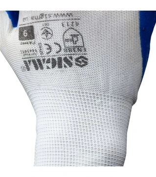 Рукавички трикотажні Sigma з частковим латексним покриттям крінкл, розмір 9 (9445491)