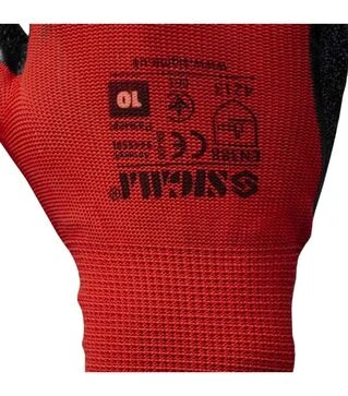 Рукавички трикотажні Sigma з частковим латексним спіненим покриттям, розмір 10 (9445581)