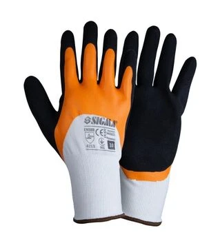 Рукавички трикотажні Sigma з подвійним латексним покриттям, розмір 9 (9445611)