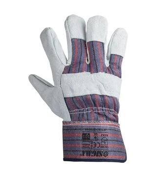 Перчатки комбинированные Sigma замшевые, размер 10,5, класс ВС цельная ладонь (9448361)