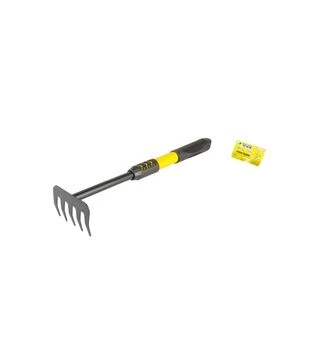 Граблі садові MASTERTOOL 410х100 мм з подовженою металевою ручкою (14-6167)