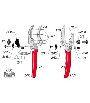Заклепка контрлеза 2/7 для секаторов Felco 2, 4