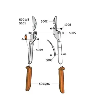 Ручки пластикові (пара) для секаторів LOWE 5.107/127 (5004/07)