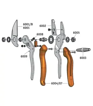 Ручки пластикові (пара) для секаторів LOWE 6/7/8/9.107 (6004/07)