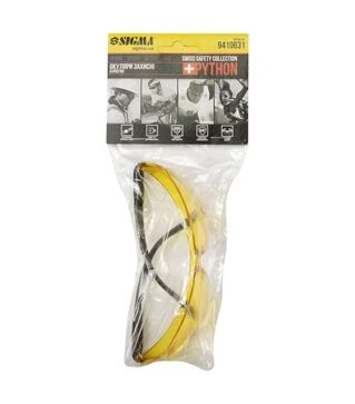 Окуляри захисні Sigma Python anti-scratch, бурштин (9410631)