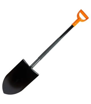 Лопата штикова Flora Американка з металевою ручкою 365&times;210&times;1170мм, 2,1кг (5045244)