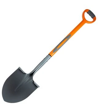 Лопата штикова Flora Американка  з пластиковою ручкою 295×220×1050мм, 1,9кг (5045754)