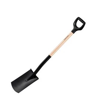 Лопата пряма Fiskars Solid, з дерев'яною ручкою (1066722)