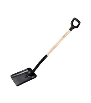 Лопата совкова Fiskars Solid, з дерев'яною ручкою (1066723)