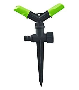 Ороситель для полива MASTERTOOL вращающийся 2-рожковый, 1/2&quot;, 12 м, на ножке (92-9362)