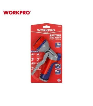 Пистолет-распылитель для полива WORKPRO 3/4", сопло из цинкового сплава, 8 режимов (WP334010)