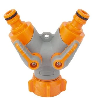 Распределительный кран с адаптерами Flora ½&quot; 2 выхода на кран ¾&quot; с латунированной резьбой (5016614)