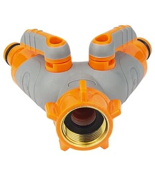 Распределительный кран с адаптерами Flora ½&quot; 2 выхода на кран ¾&quot; с латунированной резьбой (5016614)