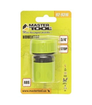 Коннектор MASTERTOOL для шланга 3/4&quot; AQUASTOP (92-9316)