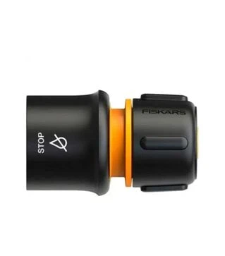 З'єднувач для шланга Fiskars LB30, 1/2-5/8", з аквастопом (1027083)
