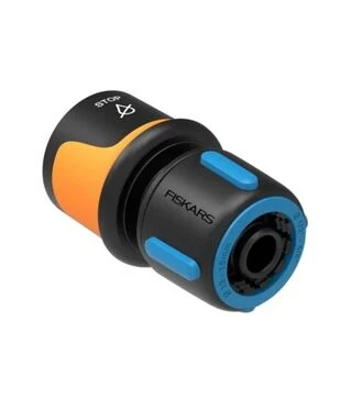 З'єднувач для шланга Fiskars LB30, 1/2-5/8", з аквастопом  (1027080)