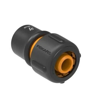 З'єднувач для шланга Fiskars LB30, 3/4", з аквастопом (1027084)